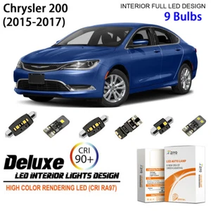 LED Interior Light Kit + License Plate Light Bulbs for Chrysler 200 2015-2017 - Picture 1 of 9