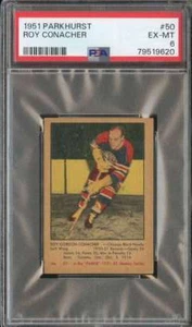 1951-52 PARKHURST #50 ROY CONACHER PSA 6 (RC) BLACKHAWKS HOF *CC0060 - Picture 1 of 2