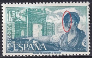 España 1968 Edifil 1865 VARIEDAD mancha azul en la cara (9) - Imagen 1 de 1