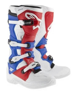 Alpinestars Tech 5 Boots Motocross Enduro botas white/red/blue talla 10 (44,5) - Imagen 1 de 2