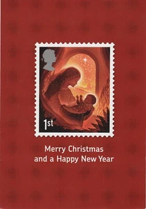 GB - Royal Mail 2019 Staff Christmas Card with 25 x 1st Xmas - Matrix Intact - Bild 1 von 3
