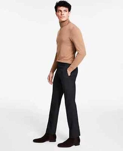Calvin Klein Men's 36x32 Slim Fit Performance Dress Pants Charcoal Plaid - Picture 1 of 3