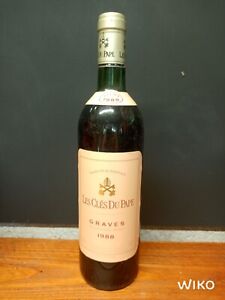 Superbe bouteille Les clés du pape du Chateau Pape Clement - Pessac Léognan 1988
