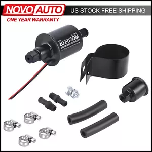 12V Universal Electric Fuel Pump Low Pressure 5-9 PSI Gas Diesel Inline E8012S - Picture 1 of 11