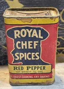 Vintage Royal Chef Spices Red Pepper Tin - St. Louis - Product Inside - Picture 1 of 21