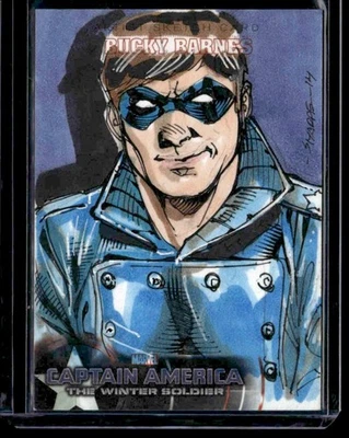 Tarjeta de boceto 2014 Marvel Capitán América El Soldado de Invierno Bucky Barnes #CC-4 Foto 1 de 2