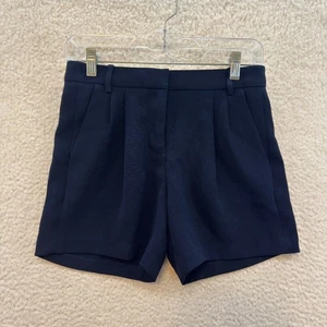 J Crew elegante Shorts 0 24 marineblau plissiert adrette Chino - Bild 1 von 8