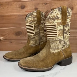 Ariat Herren Patriot Westernstiefel Antik Mokka/Sand Cowboystiefel Eckig Größe 7,5 D - Bild 1 von 16