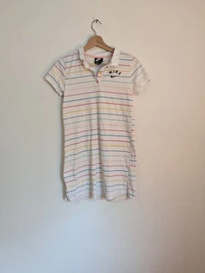 Rainbow Striped Nike Shirt Dress In Girls Large - Picture 1 of 3