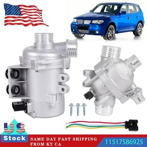 Bomba de agua para BMW 128i 325i 328i 528i 530i X3 2 con termostato + perno 11517586925 - Imagen 1 de 19