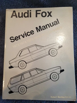 Manual de servicio Audi Fox 1973-1979 Robert Bentley ¡diagramas desplegables intactos! Foto 1 de 4
