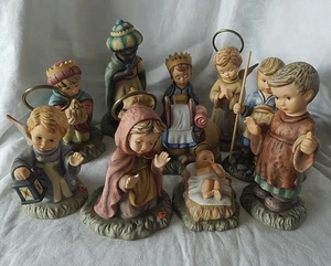 Vintage Berta Hummel Goebel Krippe Set 10-teilig 1996 Maria Jesus Weise Männer Engel-EUC - Bild 1 von 24