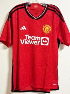 Adidas Manchester United Home Strip maglia calcio grande 23/24 nuova senza etichetta - Foto 1 di 8