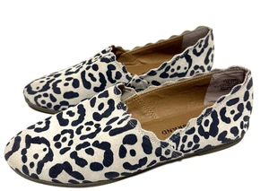 Lucky Brand Schuhe flache Damen-Loafer 7 Cloeey überbacken Leopardenmuster Wildleder flach - Bild 1 von 8