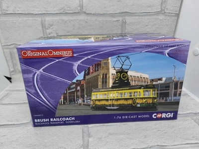 CORGI OOC INTERFLORA BLACKPOOL TRANSPORT BRUSH RAILCOACH TRAM MODEL OM44013 1:76 - Image 1 of 4