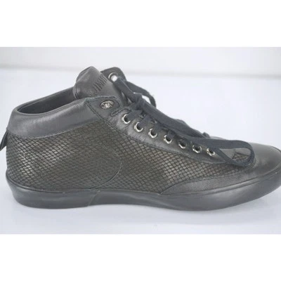 Jimmy Choo Varley Lace Up Black High Top Sneakers Shoe SZ42 12 Wide New $595 - Image 1 of 4