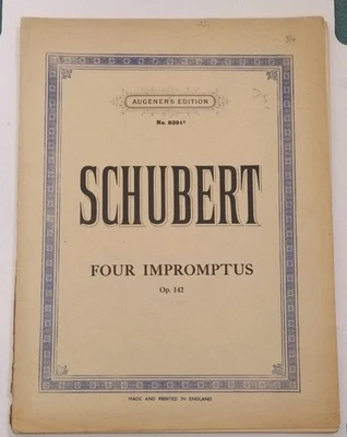Schubert Pianoforte Pieces Op. 142 Four Impromptus Augner's Edition (G1) - Image 1 of 4