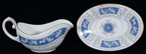 BOTE DE SALSA INDIVIDUAL PATRÓN JUERGA CHINA HUESO COALPORT DE COLECCIÓN CON PLACA BASE NUEVO - Imagen 1 de 6