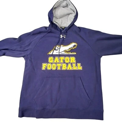 Under Armor Men's Florida Gator Football Purple Hooded Sweatshirt Size Large - Image 1 of 4