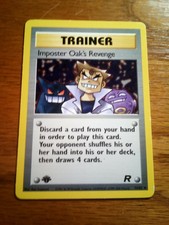 Pokémon TCG Imposter Oak's Revenge Team Rocket  1st Edition Uncommon ERROR?