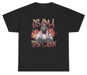 T-Shirt Osama Spin Laden lustig Osama Bin verflucht DJ Musik Meme Gen Z Humor Tee - Bild 1 von 3