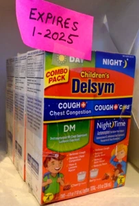 Children's Delsym Cough Chest Congestion Day Night Liquid Combo Pack 3-PACKS - Picture 1 of 2