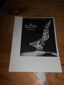 original Werbung Reklame Annonce Rosenthal Porzellan ca. 40er Jahre Eliot-Fasan - Picture 1 of 1