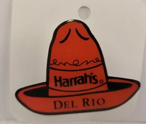 Harrah's Del Rio Harrahs Laughlin Casino Orange Sombrero Hat Advertising Pin - Picture 1 of 3