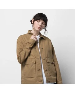 VANS UNISEX Lizzie Armanto Ligero Lona Tareas Abrigo Chaqueta XS Suciedad $75 Nuevo sin Etiquetas - Imagen 1 de 16