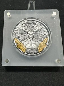 2025 Cameroon 2 oz Antiqued Silver Archangel Remiel with Mintage of only 199 - Picture 1 of 3