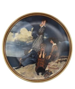 Norman Rockwell Collector Plate- Waiting On The Shore- #8861 - Picture 1 of 1