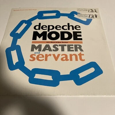 Depeche Mode - Master And Servant U.S. Black & Blue - 12" Vinyl EP 1984 Sire VG+ - Image 1 of 4