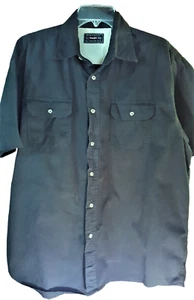 Wrangler Button-Up Shirt Mens XL Black Short Sleeve Excellent Condition 2 Pocket - Picture 1 of 4