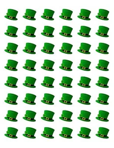 48 ST PATRICKS DÍA DUENDE SOMBRERO SOBRE SELLOS ETIQUETAS PEGATINAS 1,2" REDONDO - Imagen 1 de 1