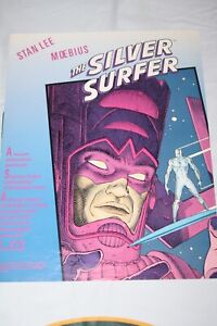 1988 SILVER SURFER Advertising Poster - Comic Book Shop Promo - Moebius Stan Lee