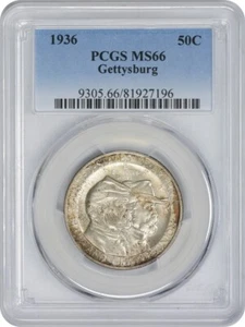 1936 Gettysburg Commemorative Silver Half MS66 PCGS - Picture 1 of 3