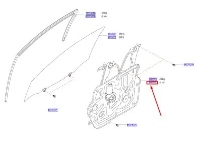 NISSAN QASHQAI J11 MK2 Front Left Door Window Regulator 80701HV01A NEW GENUINE - Image 1 of 2