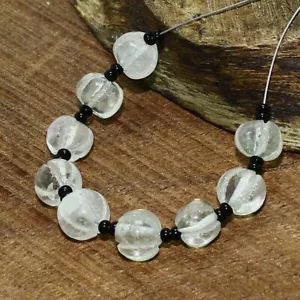 Cuentas de rondelle de cristal de cuarzo tallado piedras preciosas sueltas naturales para hacer joyas - Imagen 1 de 3
