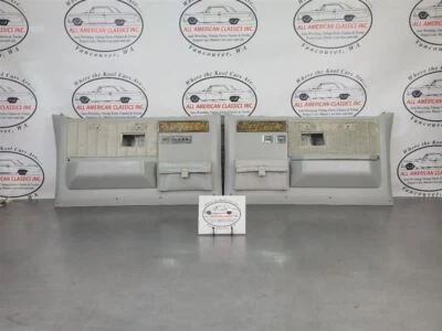 1981-91 Chevy/GMC Suburban Front Door Panel Trim Pair Power Gray/Woodgrain - Image 1 of 4