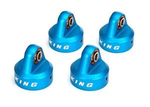 Traxxas TRA8457 - Shock caps, Aluminum (Blue-Anodized), King Shocks (4) - Picture 1 of 5