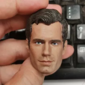 Modelo de escultura de cabeza de Henry Cavill Superman a escala 1/6 ajuste juguetes corporales masculinos Fiugre de 12 - Imagen 1 de 4