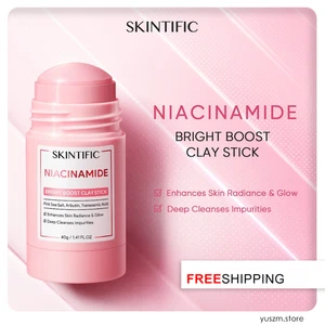 SKINTIFIC Niacinamide Bright Boost Clay Stick 40g Enhances skin radiance & Glow - Picture 1 of 6