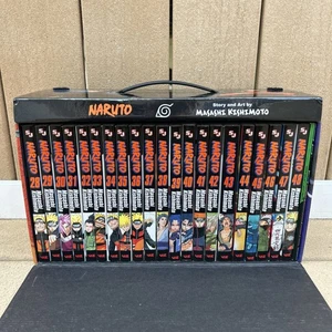 Naruto Manga Caja Set 2 Volúmenes 28-48 con Mini Cómic y Póster Inglés - Imagen 1 de 8