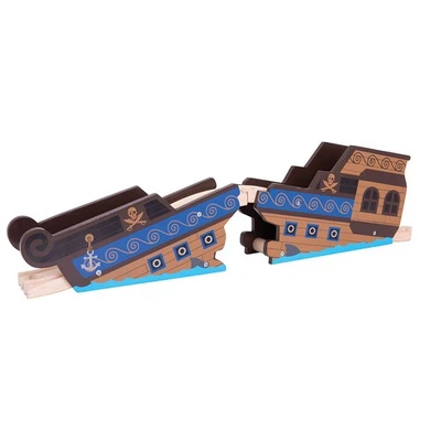 Bigjigs Rail Wooden Shipwreck Bridge Playset Railway Train Track - Image 1 of 3