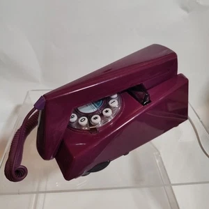 Wild & Wolf Trim Phone 1970s Design Classic Purple Landline Vintage Style - Picture 1 of 12