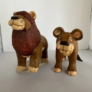 Estatuillas de León Colección Dos por Dos Animales Arca de Noé Arca de Colección Casa de Hatten 1996 De Colección - Imagen 1 de 13