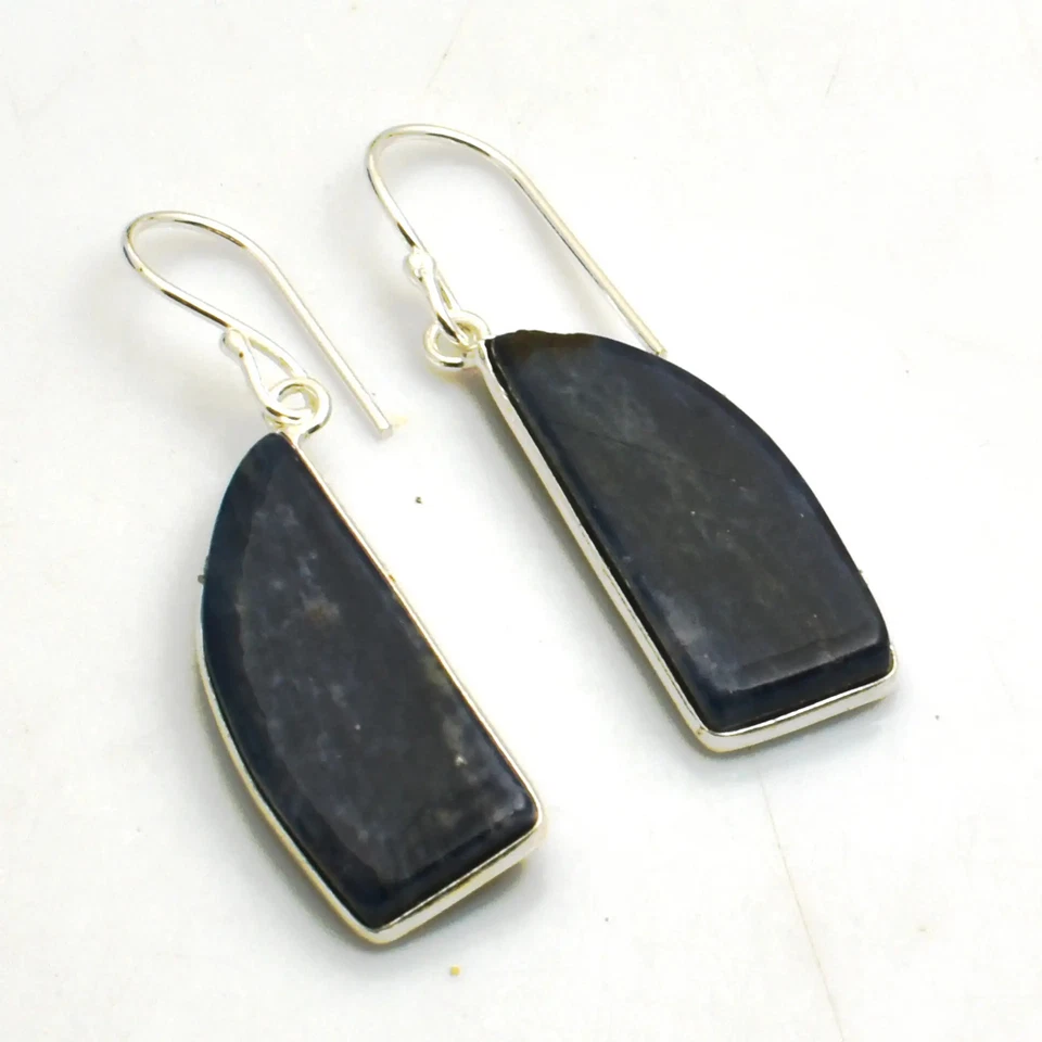 Sodalite Gemstone Handmade Drop Dangle Earrings Jewelry For Women 2" AE-98738 - Image 1 of 1