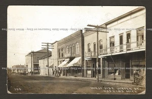 Water Street, post office, Hopkins, Michigan; history photo postcard RPPC - Picture 1 of 3