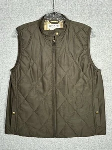 Orvis Size 10 Womens Quilted Vest Full Zip Olive Green Sleeveless Lightweight - Picture 1 of 9