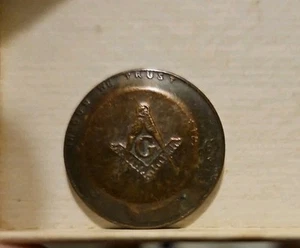 Vintage 1963-D Masonic Stamped Penny Freemason W/ Symbols On Both Sides - Picture 1 of 3